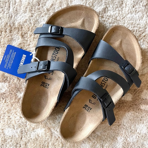 Birkenstock Shoes - Birkenstock Salina Birko-Flor Black Multi-Strap Sandal Size 38 New With Tag